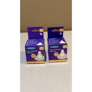 Lansinoh NaturalWave Baby Bottle Nipples Fast Flow BPA- BPS Free Silicone 2 Pack